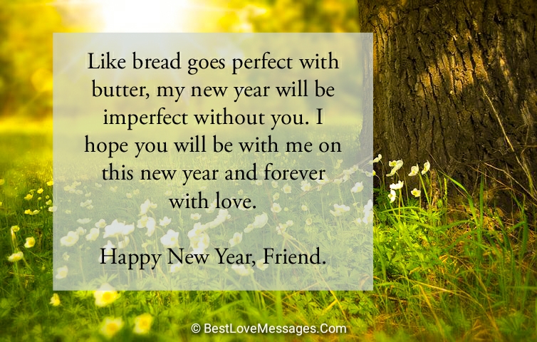 Happy New Year Messages for Best Friend