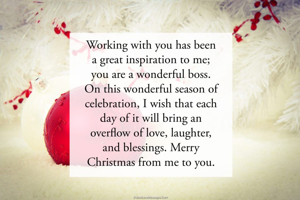  Christmas Wishes for Boss