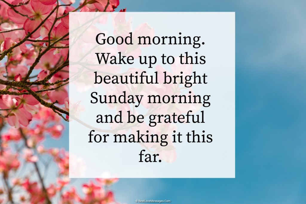 Sunday Good Morning Messages and Wishes