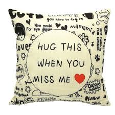 Hug this when you miss me pillow - Valentine's Gifts for a Black Man