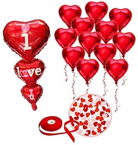 Heart-shaped Red Balloons