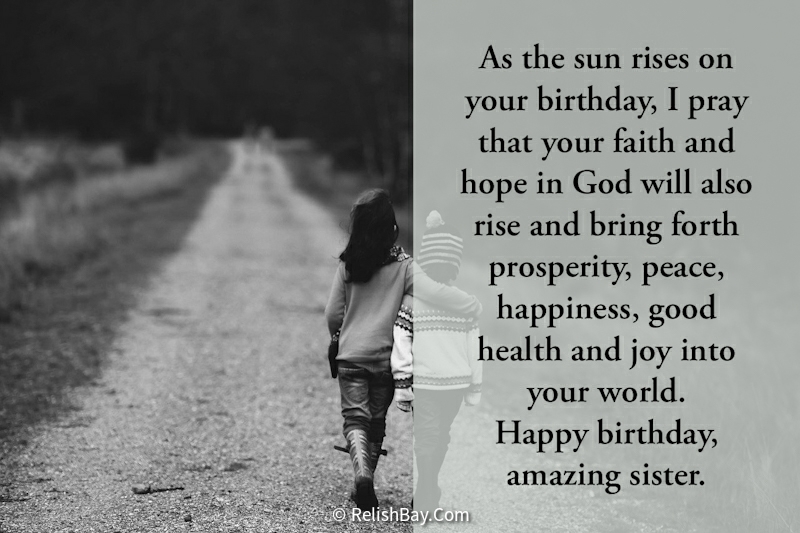 Birthday Prayers for Sister