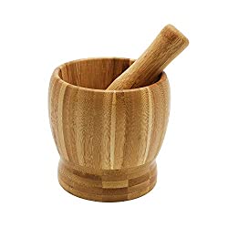 Bamboo Mortar and Pestle