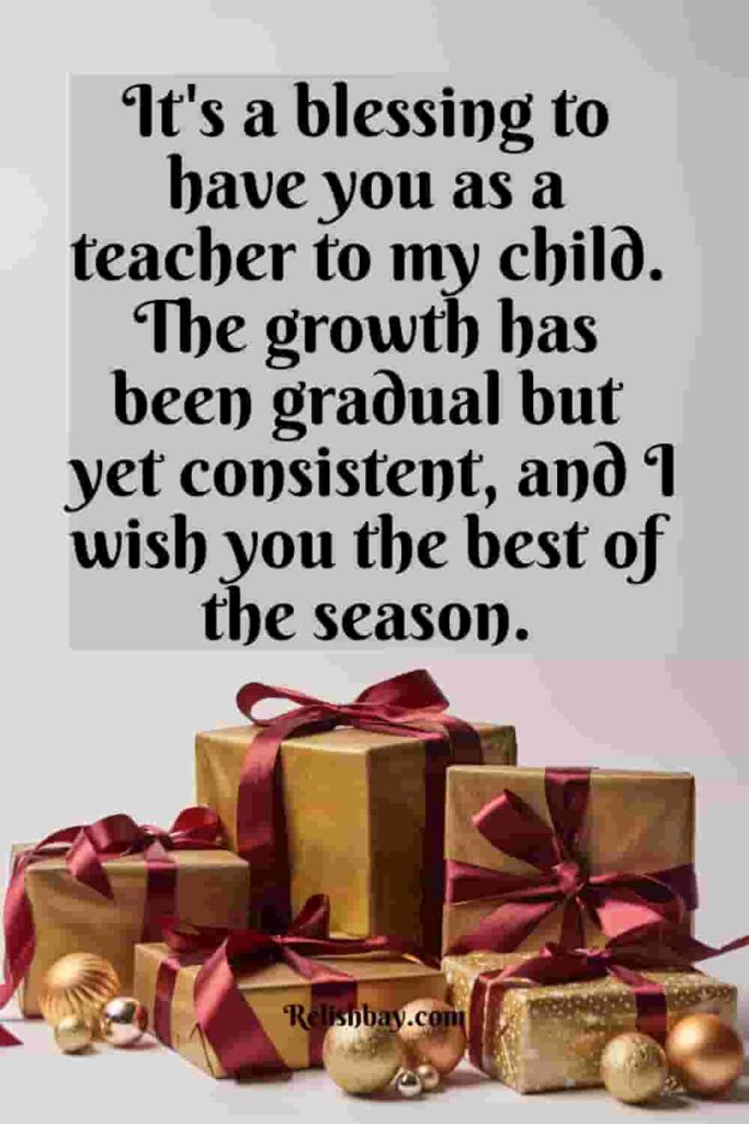 What is the best message for Christmas to Teachers?